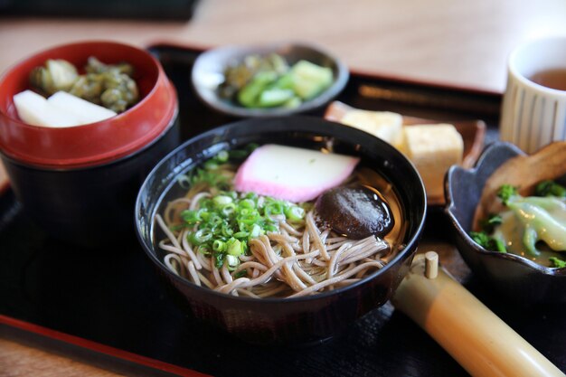Fideos Soba, comida japonesa