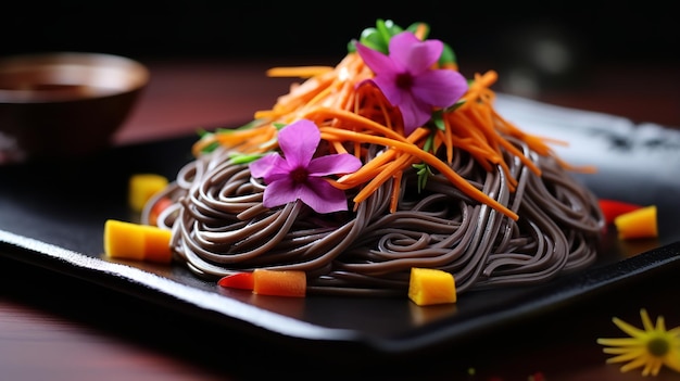 Fideos Soba Veganos Manjar Japonés Saludable