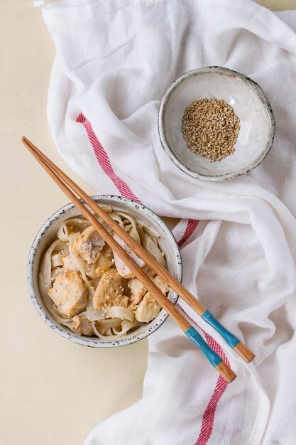 Fideos Udon Con Camarones