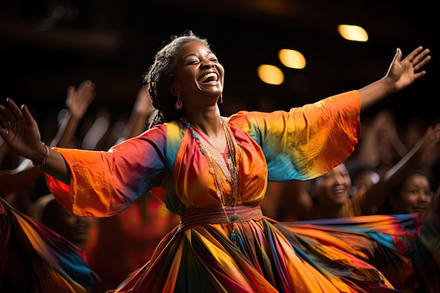 Fiéis celebram a fé com dança e música vibrante