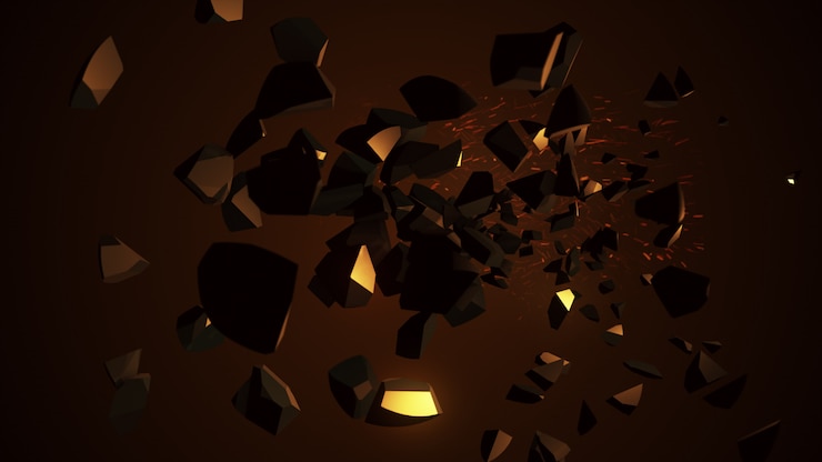 Foto fiery laser destruyendo la ilustración 3d de la esfera