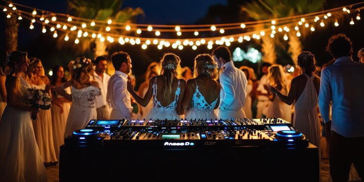 Fiesta de bodas bailando con el DJ