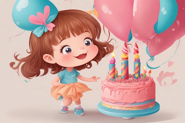 Fiesta de cumpleaños de dibujos animados llena de diversión