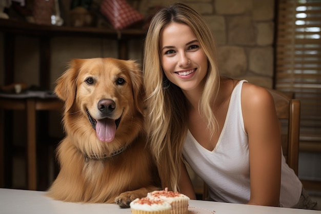 La fiesta de cumpleaños del perro es divertida IA generativa