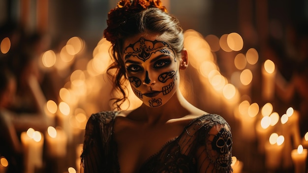 fiesta dia de muertos y halloween