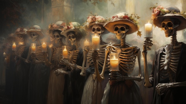 fiesta dia de muertos y halloween