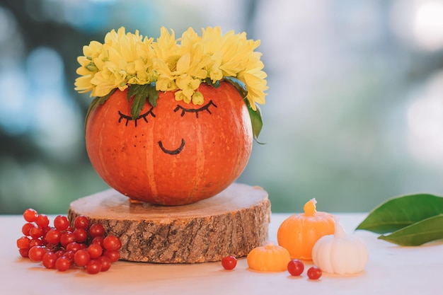 Fiesta de Halloween. Calabaza de Víspera de Todos los Santos.