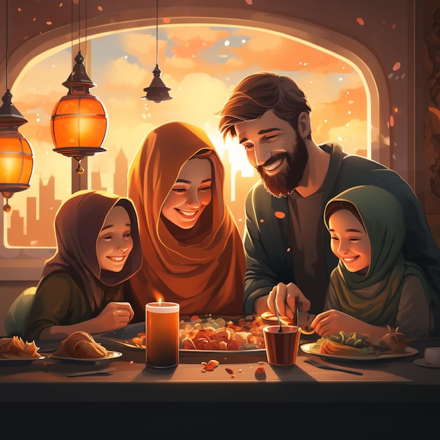 Fiesta de Iftar de la Familia Musulmana