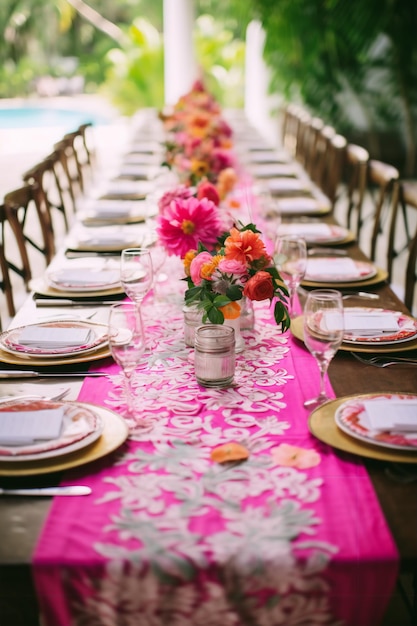 Fiesta Mexicana Una Boda Temática de Verano Rosa con un Estilo Vibrante