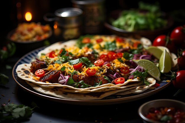 Foto fiesta mexicana, en, un, plato banco de fotografías