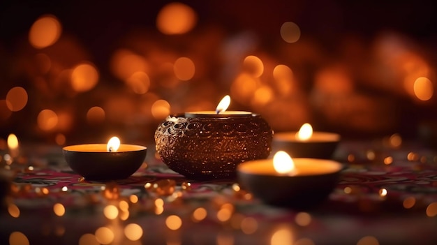 Fiesta tradicional india de Diwali