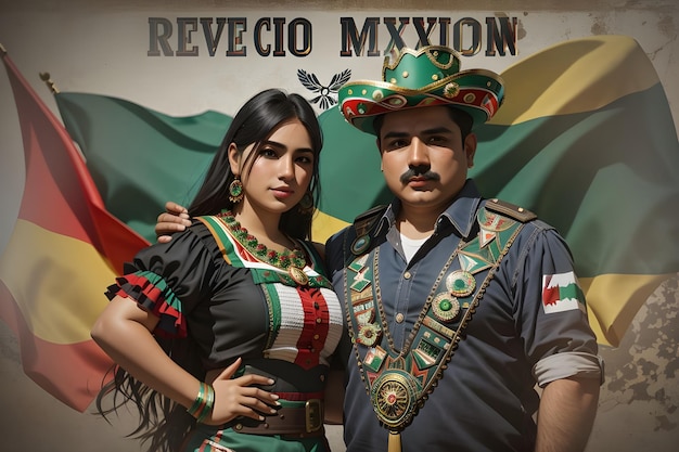 Foto fiesta tradicional mexicana 20 de noviembre día de la celebración de la revolución mexicana