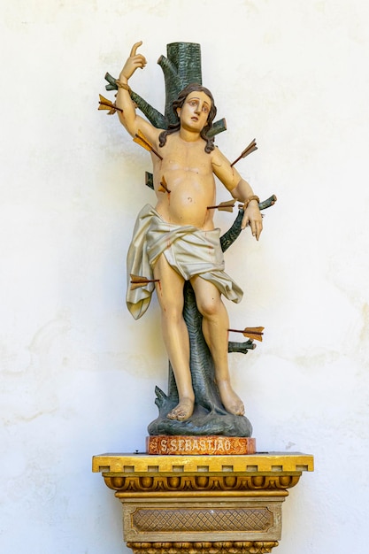 Figur oder Statue auf weißem Hintergrund von SSebastio Lisbonestremaduraportugal