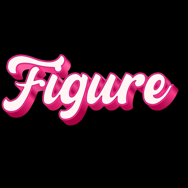 Foto figur typographie 3d-design pink schwarz weiß hintergrund foto jpg.