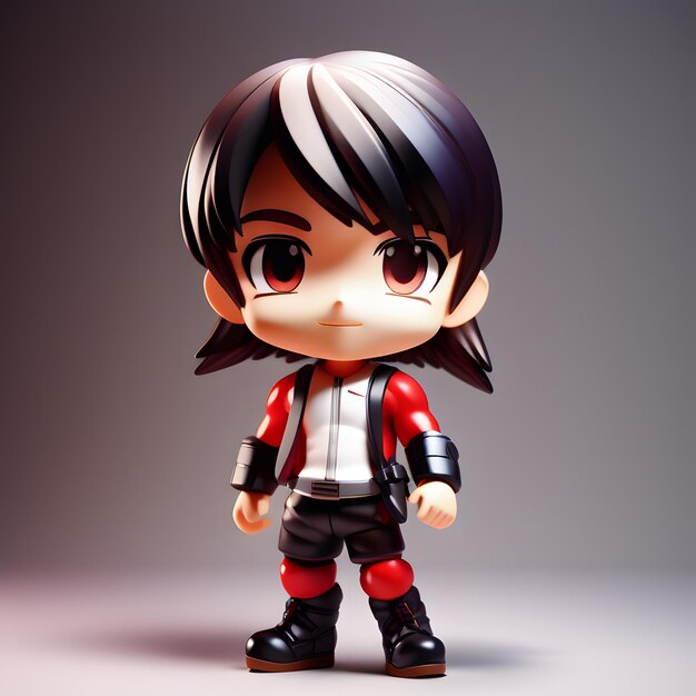 Foto figura de chibi de anime en 3d muy linda