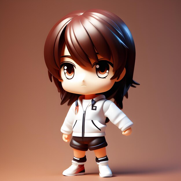 Foto figura de chibi de anime en 3d muy linda