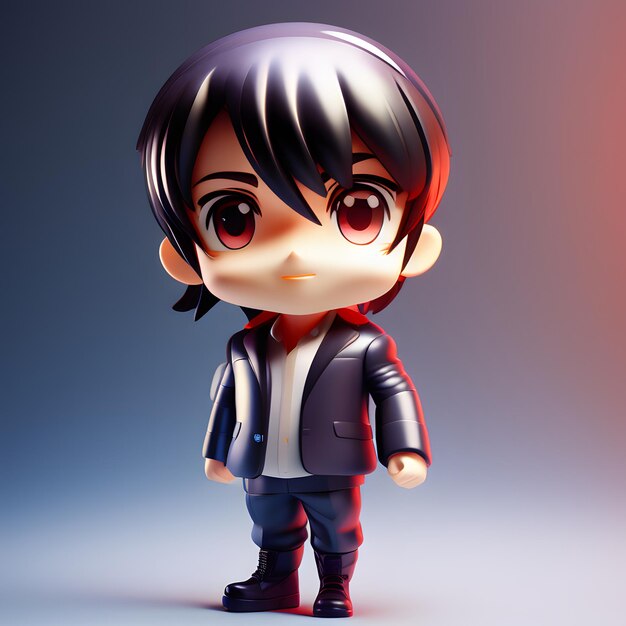 Foto figura de chibi de anime en 3d muy linda