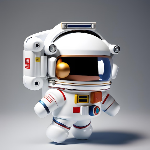 Foto una figura chibi de astronauta en 3d muy linda