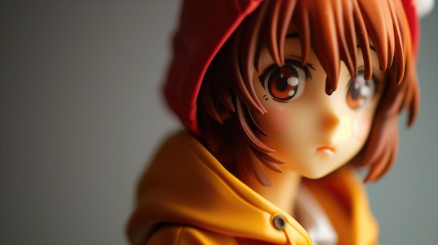 Figura de anime com iluminação dramática