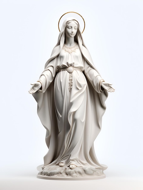 Foto figura de santa maria em 3d