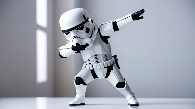 Foto figura de stormtrooper de guerra das estrelas impressa em 3d