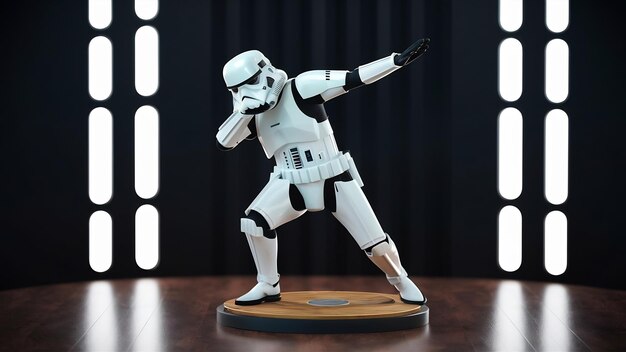 Foto figura de stormtrooper de guerra das estrelas impressa em 3d