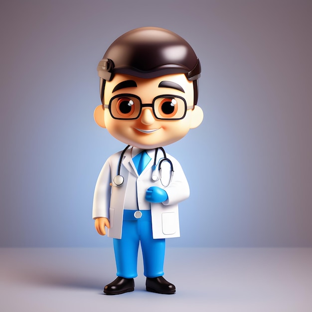 La figura del doctor chibi en 3D