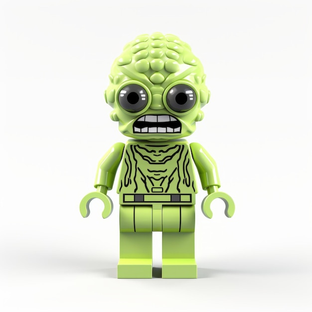Figura Lego Alien detalhada com olhos assustadores Design imaginativo Gadgetpunk