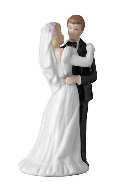 Figura de pastel de bodas en blanco