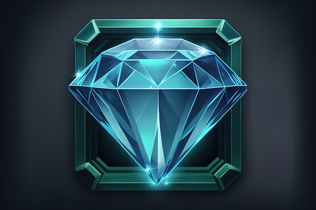 FIGURACIÓN DE UN ICONO DE IU DE JUEGO DE DIAMANTE