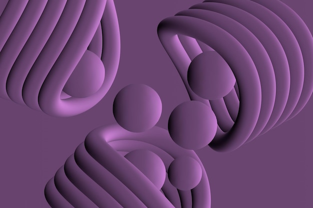 Figuras abstratas sobre o fundo violeta