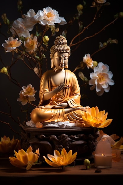 Figurina de Buda com um estilo realista