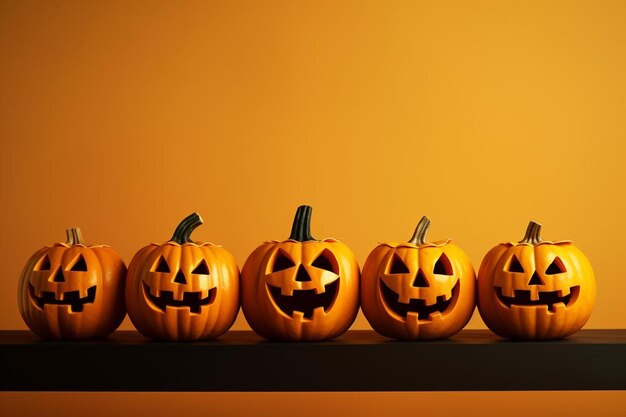 Foto una fila de calabazas con las palabras calabazas en ellas