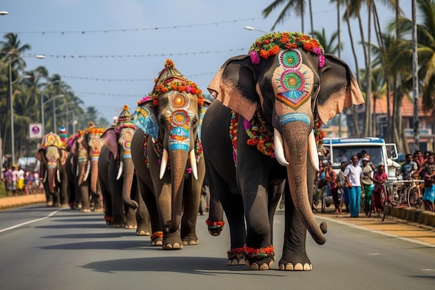 una fila de elefantes con el número 10 en la espalda