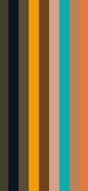una fila de líneas de diferentes colores con diferentes colores
