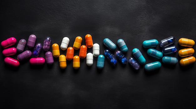 Una fila de pastillas con la palabra hyvases en ellas