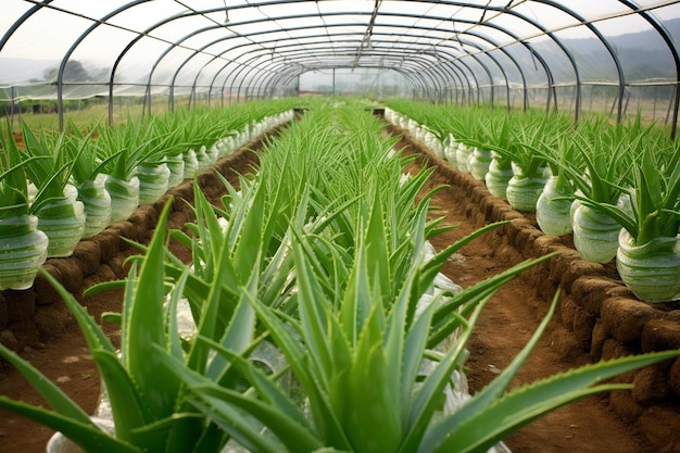 una fila de plantas con la palabra "lechuga" en ellas.