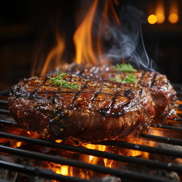 Un filete de barbacoa jugoso