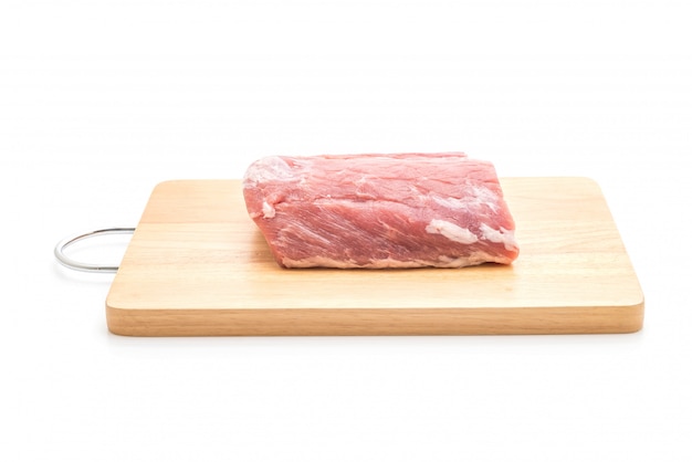 Foto filete de cerdo fresco crudo