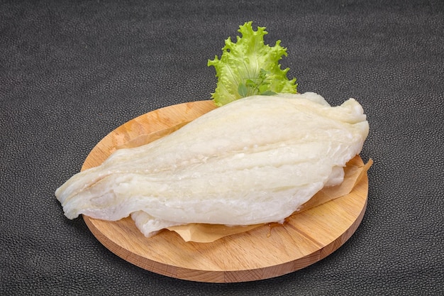 Foto filete de halibut crudo