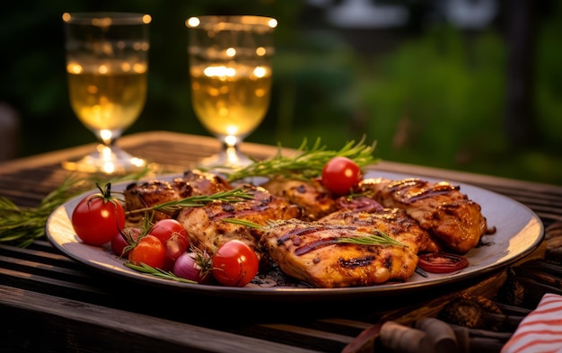 Filete de pescado salmón a la parrilla