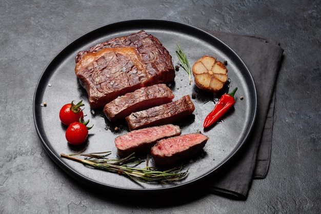 Filete de ternera chuletón a la parrilla