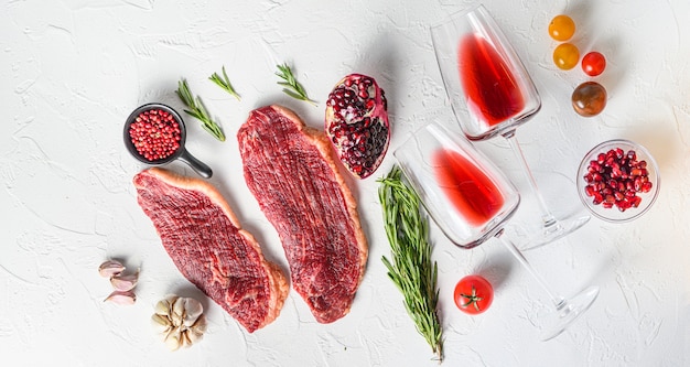 Filete de ternera Picanha con copas de vino tinto