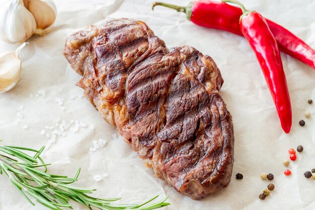 Filete de ternera a la plancha.