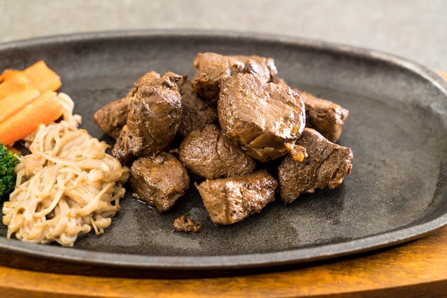 filete de ternera con vegetales