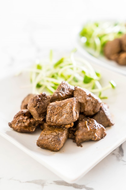 filete de ternera con vegetales