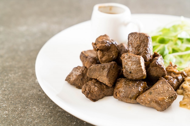 filete de ternera con vegetales