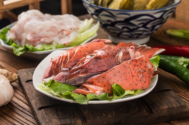 Filetes de pescado crudo