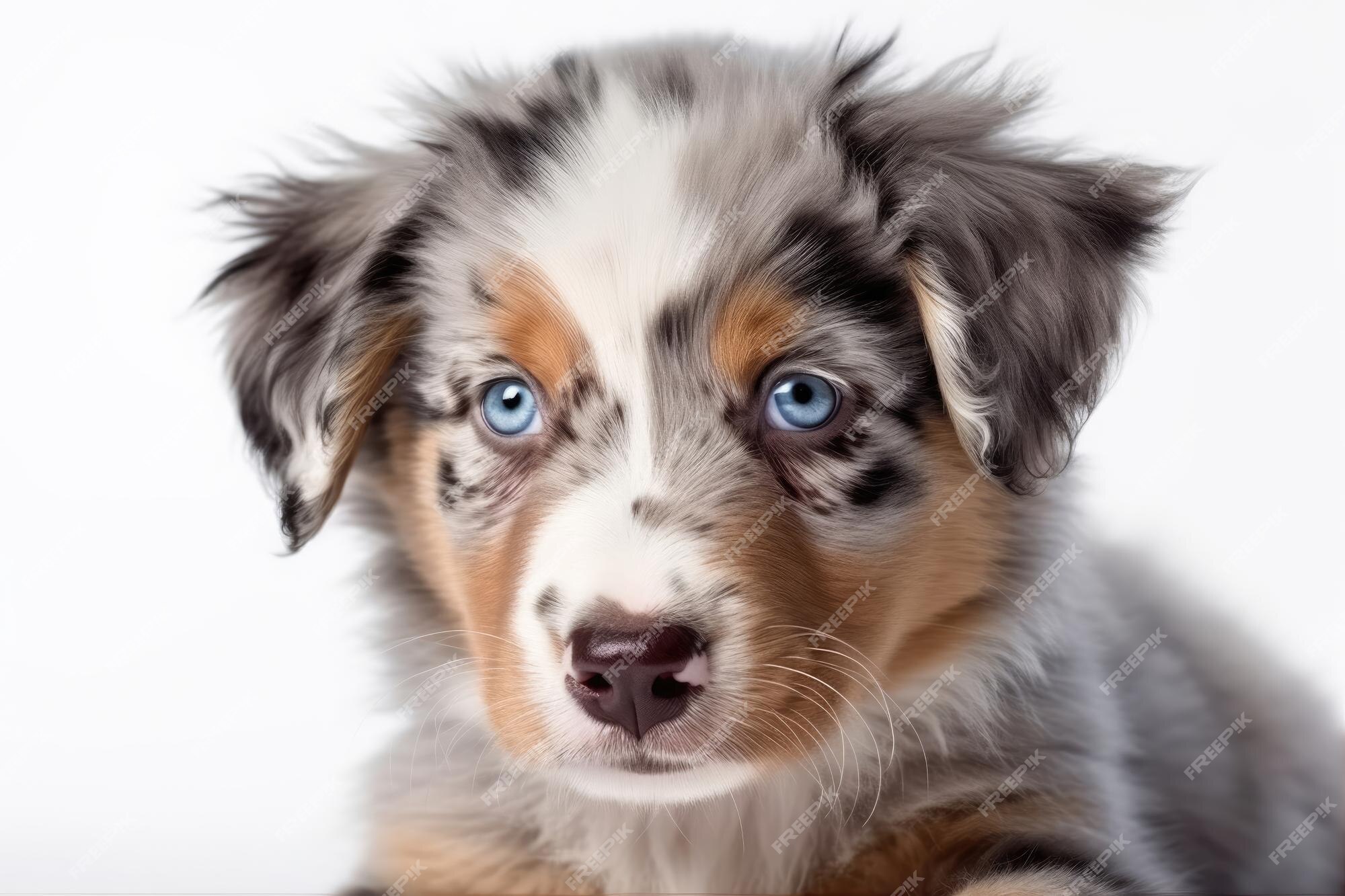 Cão Pastor Australiano Em Pé Diante De Um Fundo Branco Foto de Stock -  Imagem de corte, sozinho: 259976604