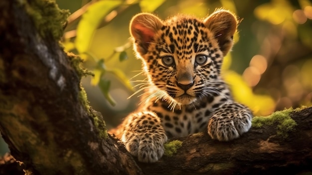 filhote de leopardo pantera